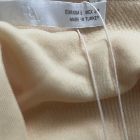 NWT Zara Light Yellow Layered Maxi Dress size large - Picture 7 of 9